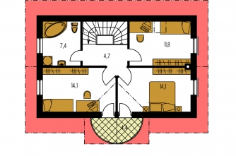 Mirror image | Floor plan of second floor - MILENIUM 233
